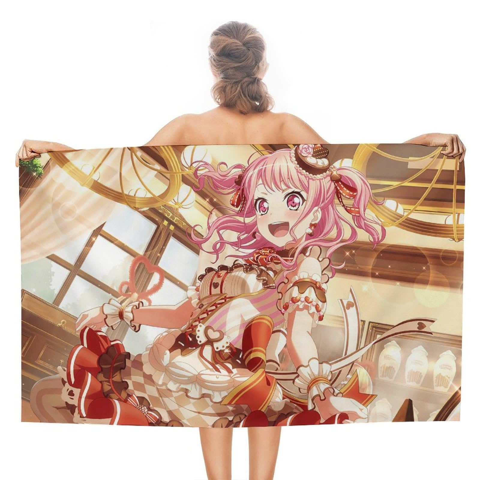 バンドリ　丸山彩　グラフィック　タオル バンドリ! ガルパ! ジャケット風ハンドタオル 丸山彩(Pastel